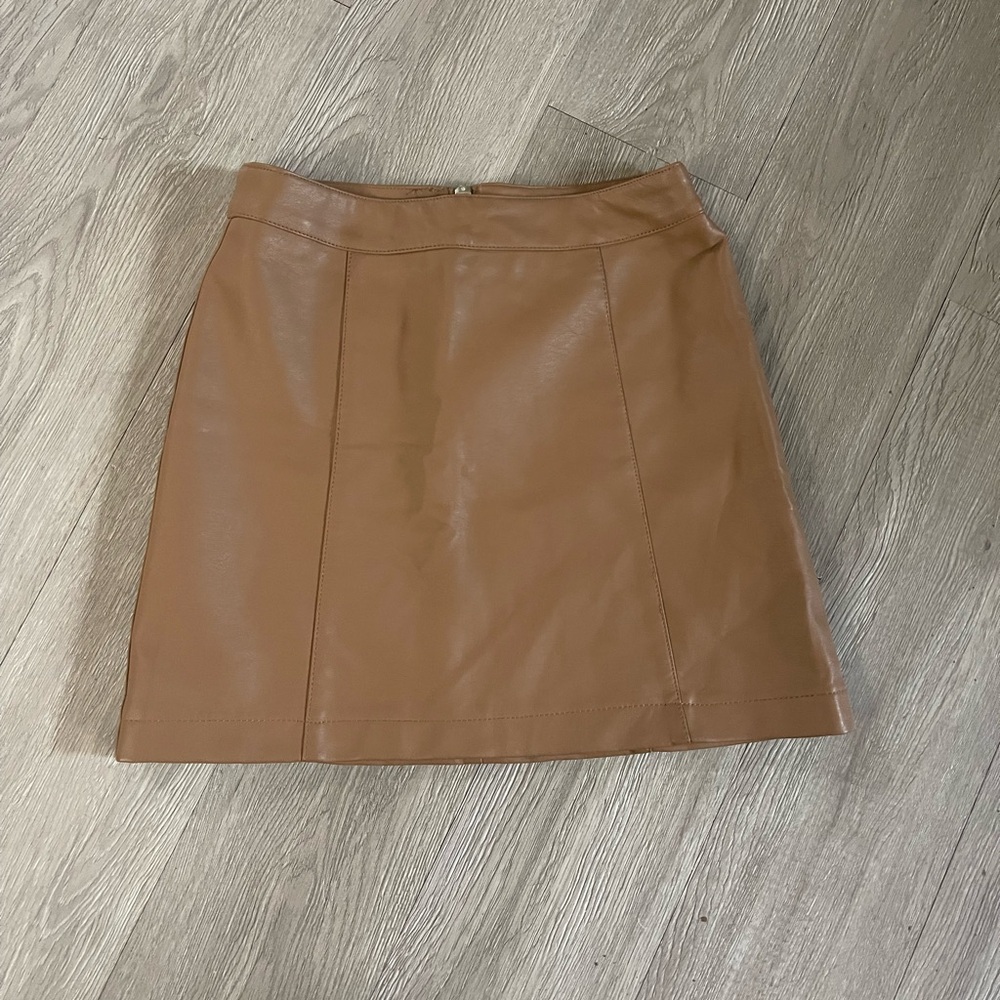 Forever 21 Tan A-line Mini Skirt
